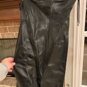 Cynthia Rowley for Bergdorf Goodman strapless leather dress NWOT. Supple leather